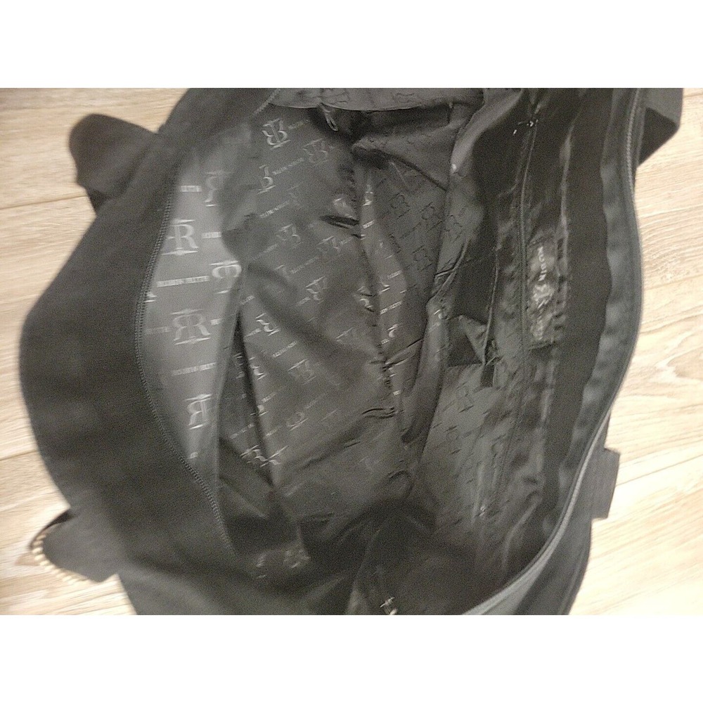 Robin Ruth Sevilla Tote Bag Zipper Closure Black Red Med - Picture 7 of 14